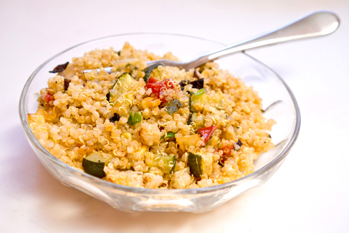 Roasted summer veg quinoa