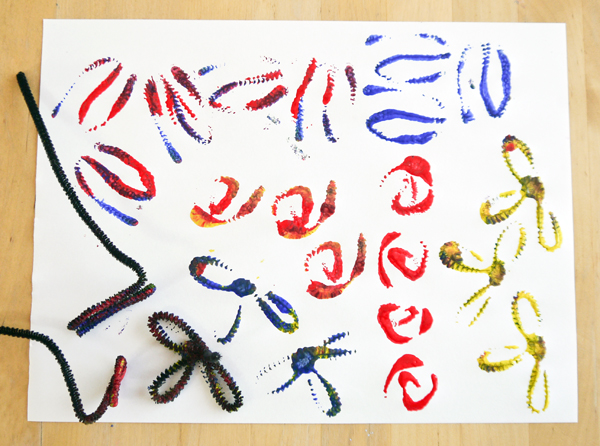 Painting with pipe cleaners